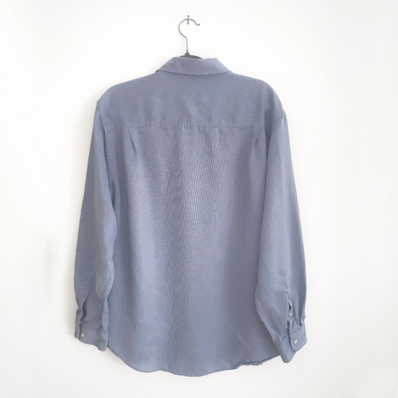 Light Blue Ribbed Button Up - Picture 3 of 8